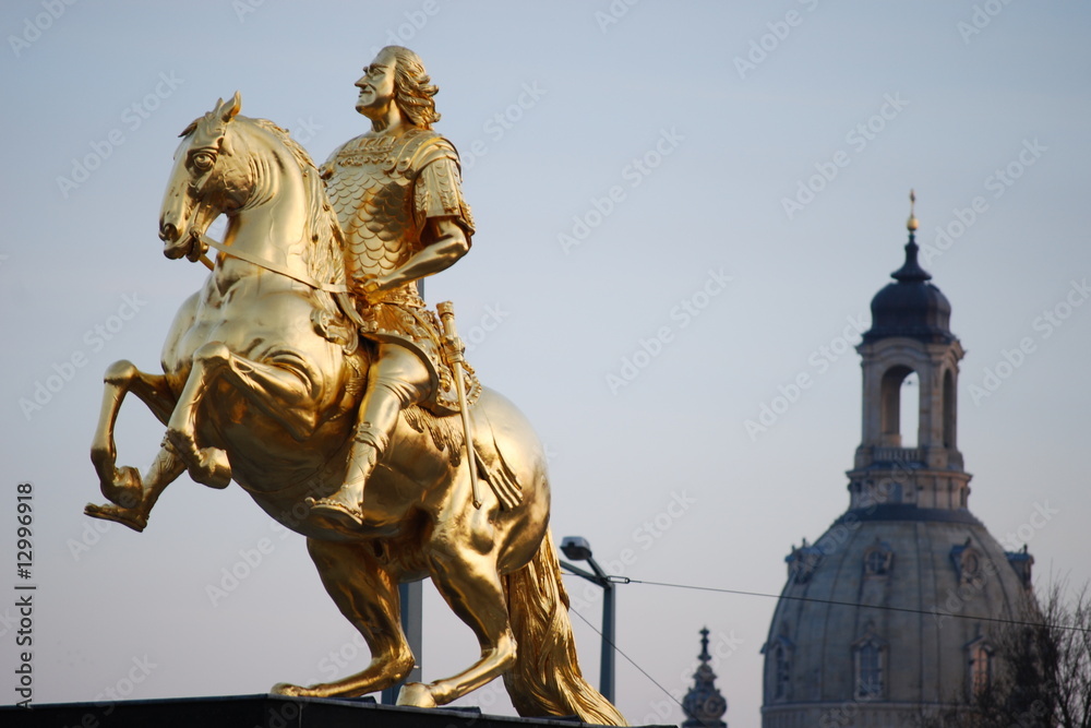 Obraz premium Goldener Reiter