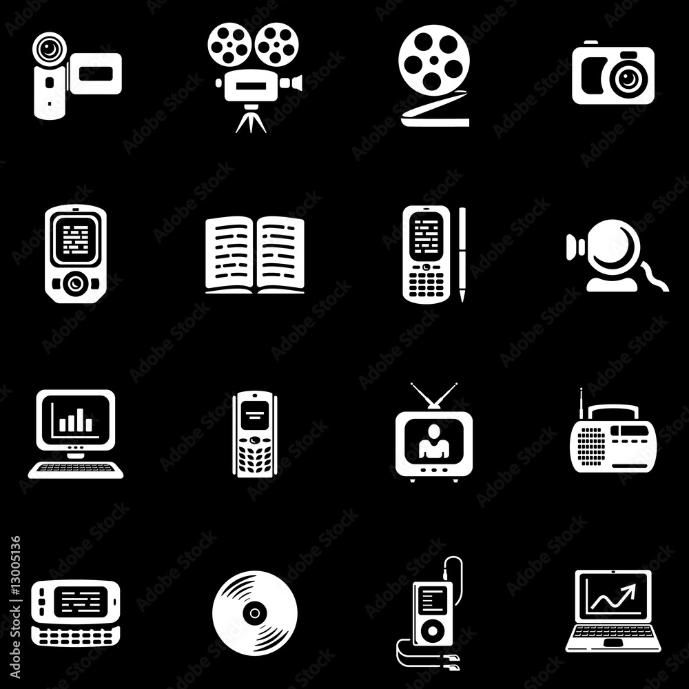 Media - Vector Icons Set Media - Vector Icons Set