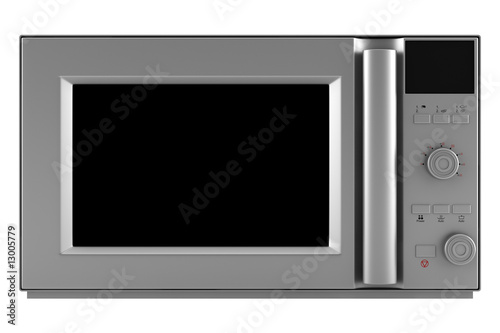 microwave oven isolated on white background. clipping path