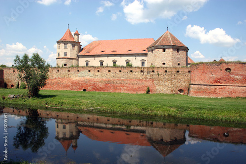 Reflection of a medieval fortress from Transilvania Fagaras