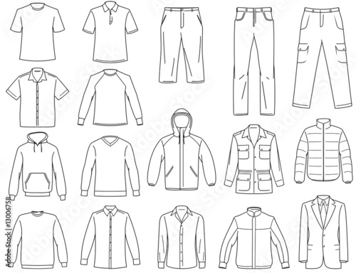 Men’s clothes illustration photo