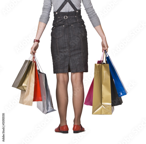 Shopping bags and legs