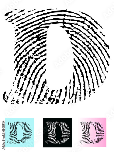 Fingerprint Letter D