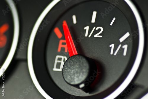 closeup of oil gauge photo