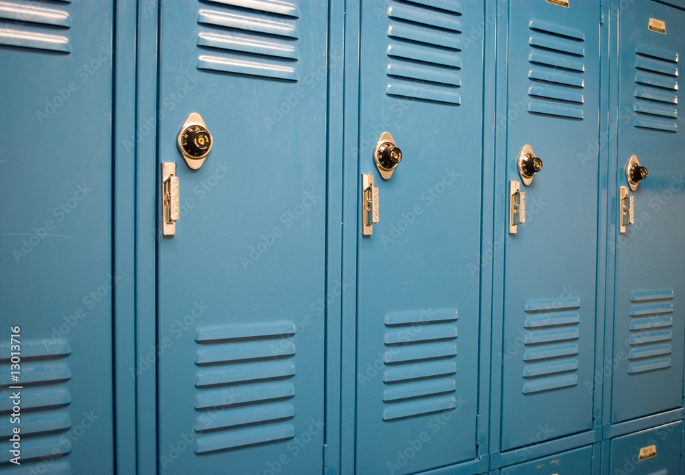 Fototapeta premium School lockers at an angle