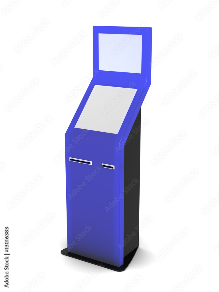 electronic terminal on a white background. Isolated 3D image electronic terminal on a white background. Isolated 3D image