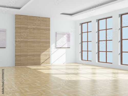 Empty room. 3D image