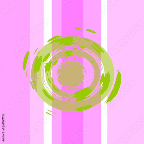 RAYURES ROSE CERCLE VERT FLUORESCENT VECTEUR