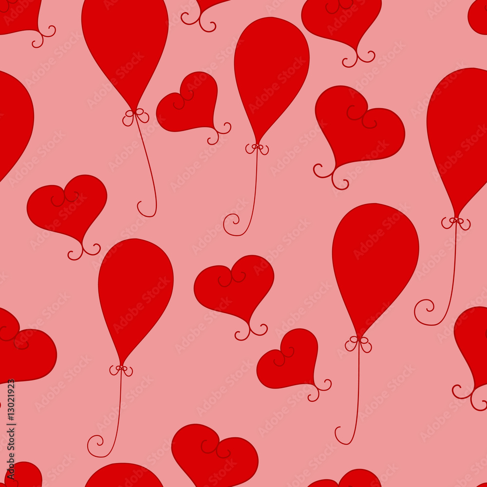 Valentine roses and balloons