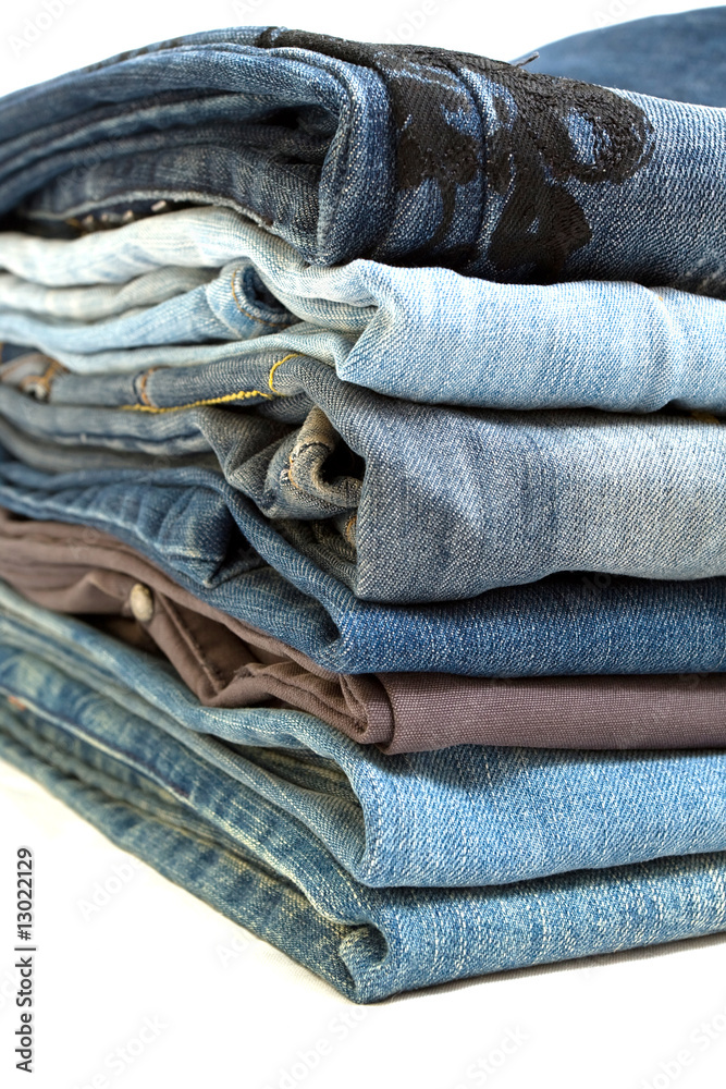 stack of jeans