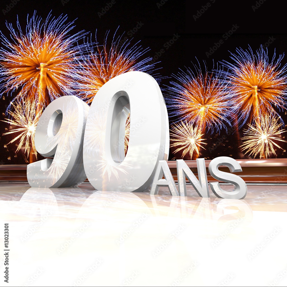 Anniversaire 90 ans Stock 일러스트레이션 Adobe Stock