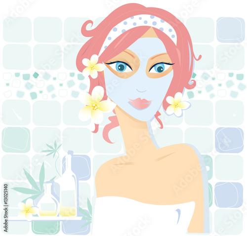 Wellness – cosmetics. Vector Illustration.