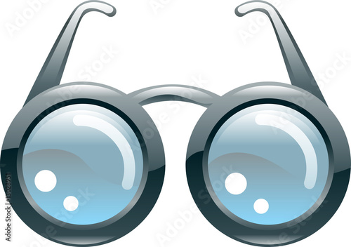 Glossy stylised glasses