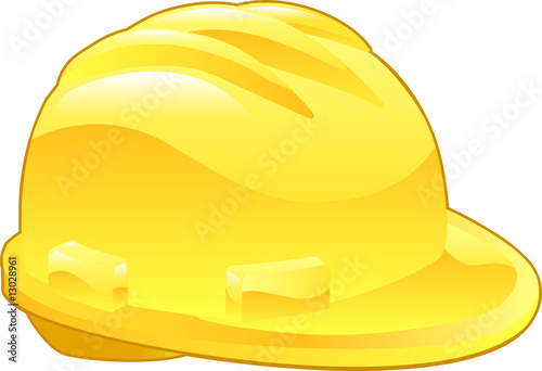 Shiny Yellow Hard Hat Illustration