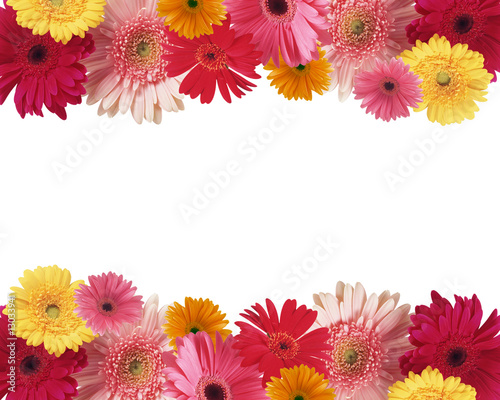 Border of flowers with space for text