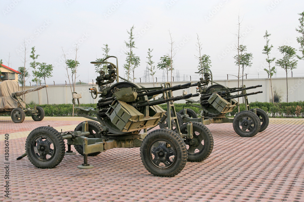 Fototapeta premium anti-aircraft machine gun