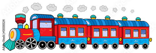 Steam locomotive with wagons