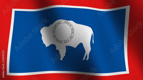 Seamless loop of the Wyoming state flag photo