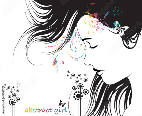 Abstract woman profile