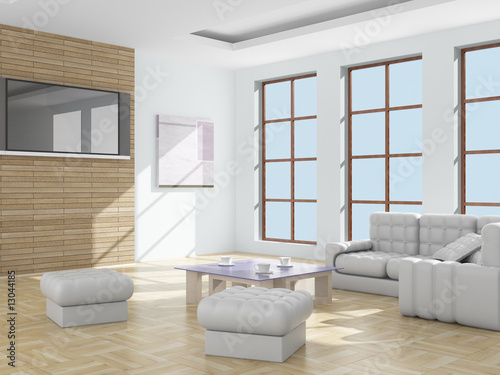 Interior of a living room. ...
