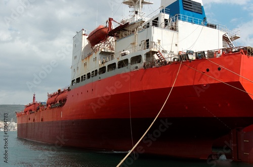 commercial ship side view