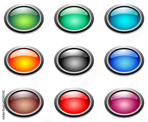 Vector oval color buttons.