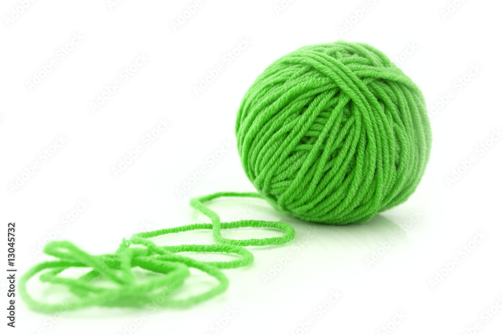Ball of green threads Ball of green threads