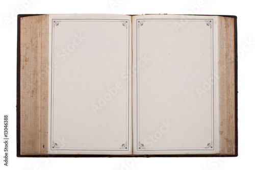 Vintage ancient bible with old blank pages