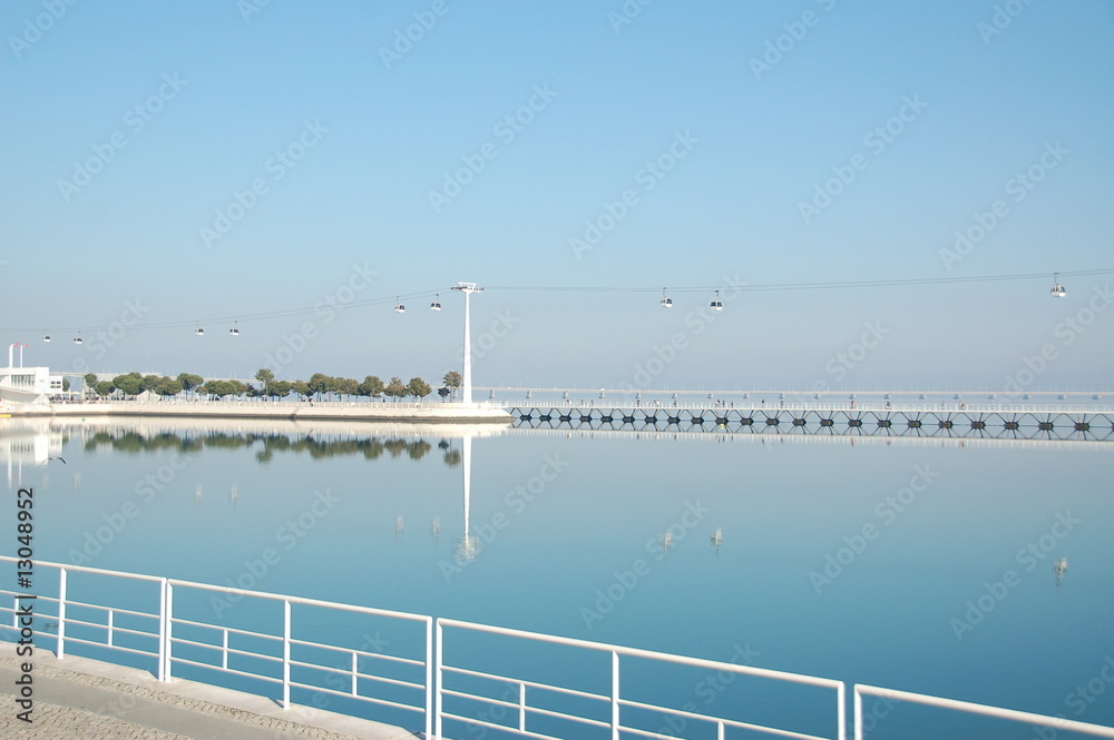 Obraz premium pier reflection in the water