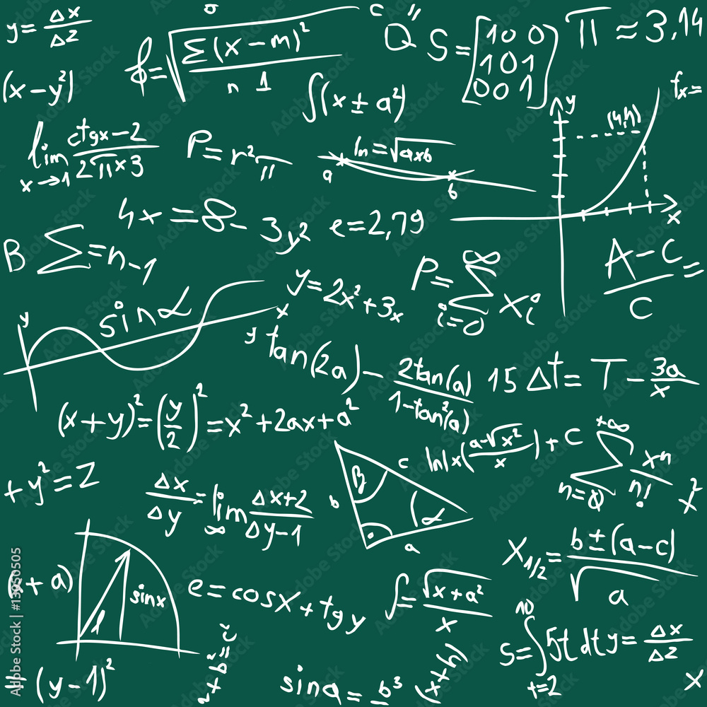 Vector illustration of seamless math background Stock Vector | Adobe Stock