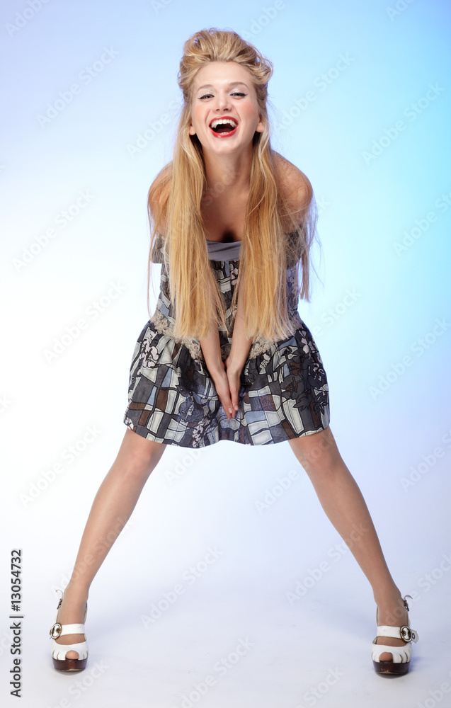 Naklejka premium beautiful european model