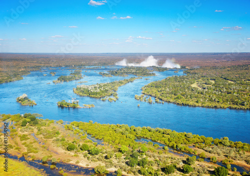 Zambezi river and Victoria Falls
