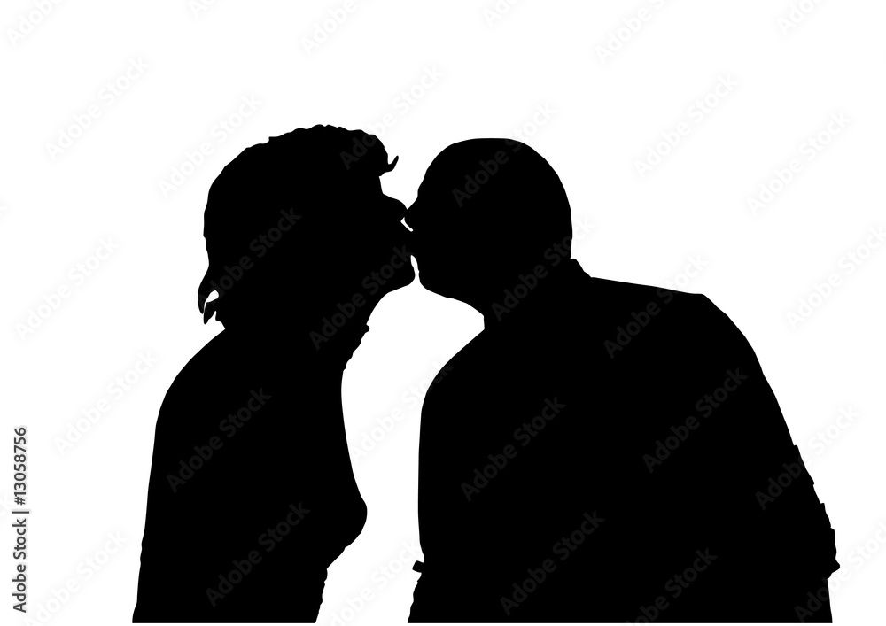 bacio maturo (vettoriale)