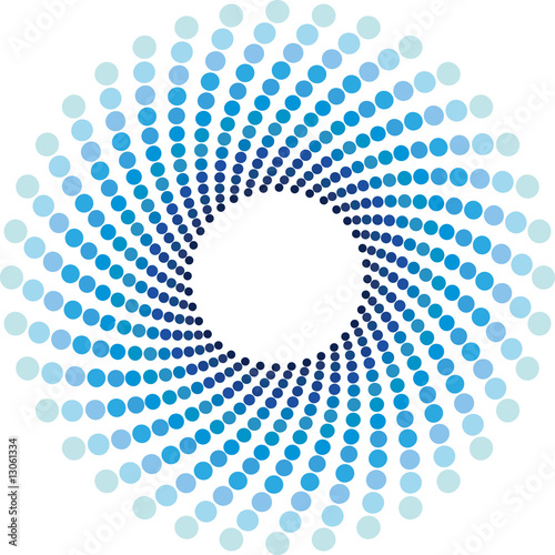 Blue halftone retro background