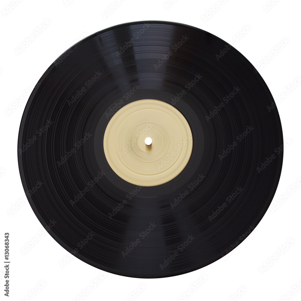 Old vinyl record isolated on white background Old vinyl record isolated on white background