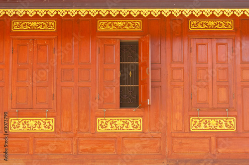 Traditional Thai style windows.