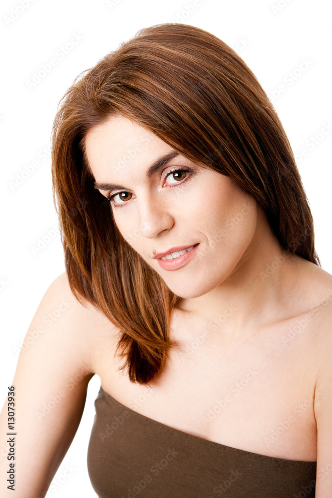 Naklejka premium Beautiful female face