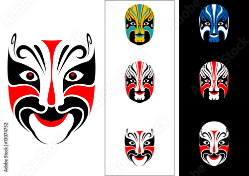 Masks of chinese vector illustration