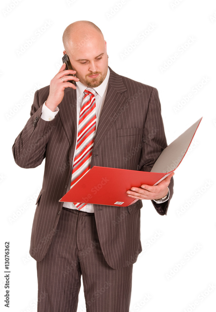Young businessman calling by mobile phone Young businessman calling by mobile phone