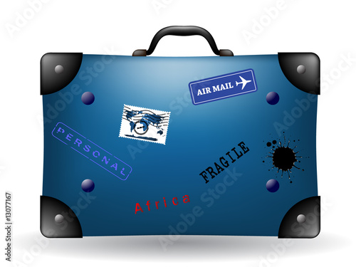 travel suitcase illustrated