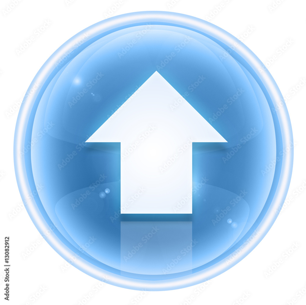 Arrow up icon ice, isolated on white background. Arrow up icon ice, isolated on white background.