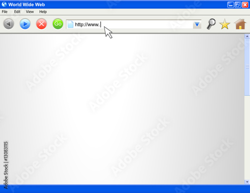 Blank Internet Browser Screen Template