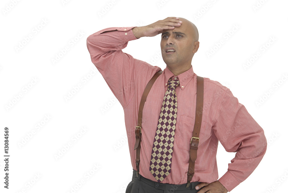 Businessman isolated against a white background Businessman isolated against a white background