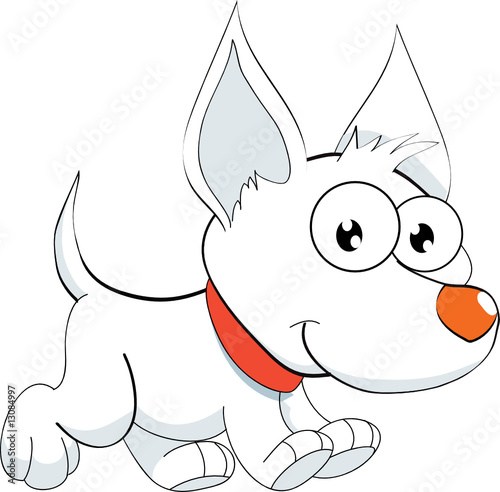 Young puppy - cartoon animals vector