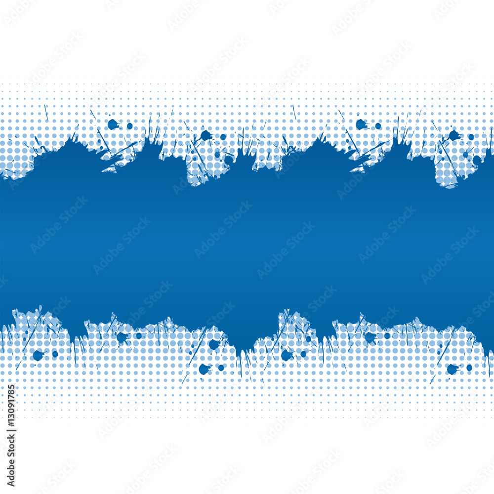 grunge banner with halftone dots