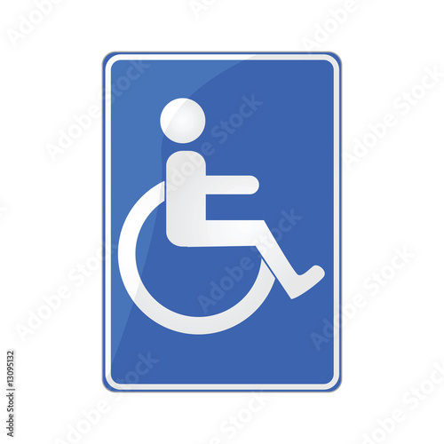 Disabled person sign