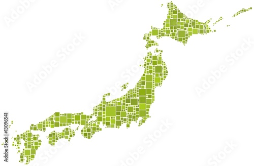 Mosaic of japan nation