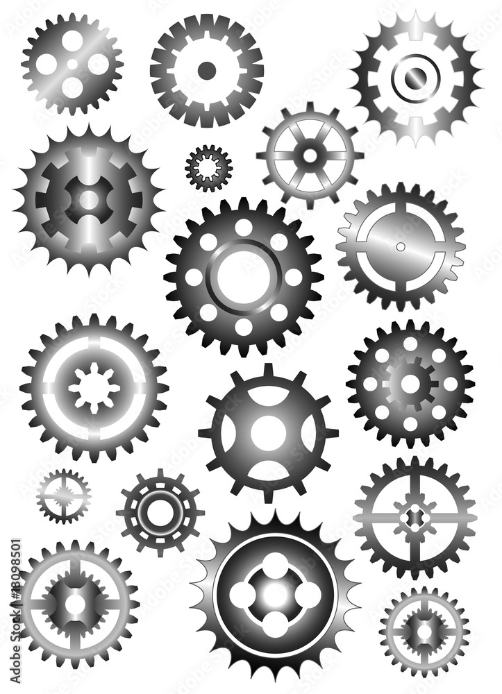 set of gear wheels