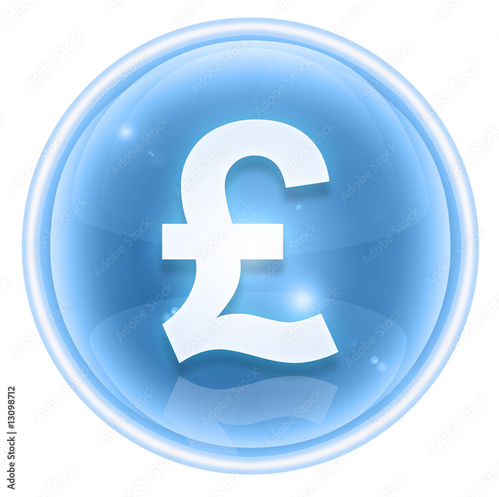Pound icon ice, isolated on white background Pound icon ice, isolated on white background