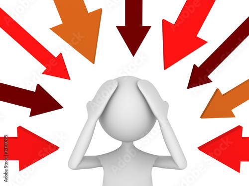 Man facing problems and stress